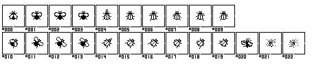 Fly animation strip